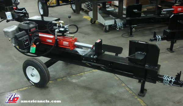 Low Boy AM-24H Series Showing Optional Cradles and 4 Way Splitting Wedge