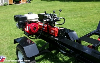 CLOSE UP - High Boy Steel Fenders and Hydraulic Log Lift w/Cradle
